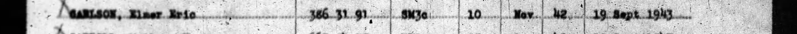 The typed line naming Elmer Eric Carlson, cut from the scan: His line on the roll.