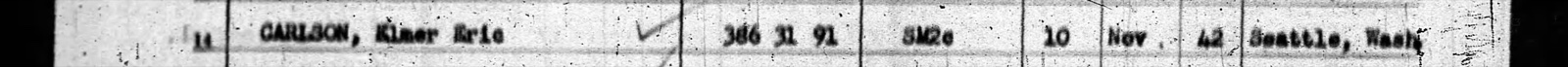 The typed line naming Elmer Eric Carlson, cut from the scan: Line 14, his name.
