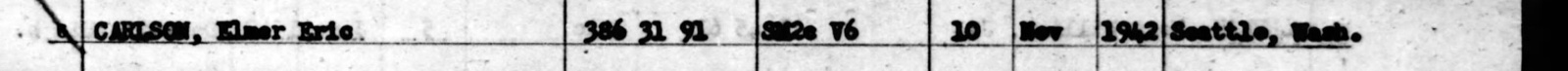 The typed line naming Elmer Eric Carlson, cut from the scan: Line 6, his name.